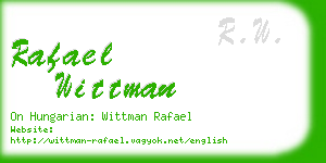 rafael wittman business card